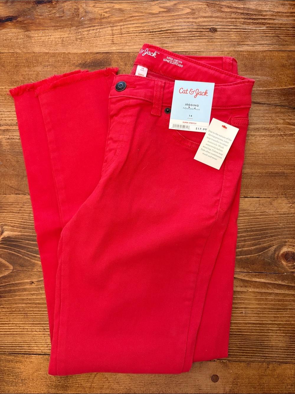 Cat & Jack Bright Red Women's Jeggings - Slim Fit Stretch